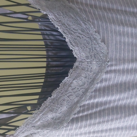 🌟HOST PICK🌟,GAP, Size L, Nursing Striped Lace-Trim Nightgown - Picture 2 of 9